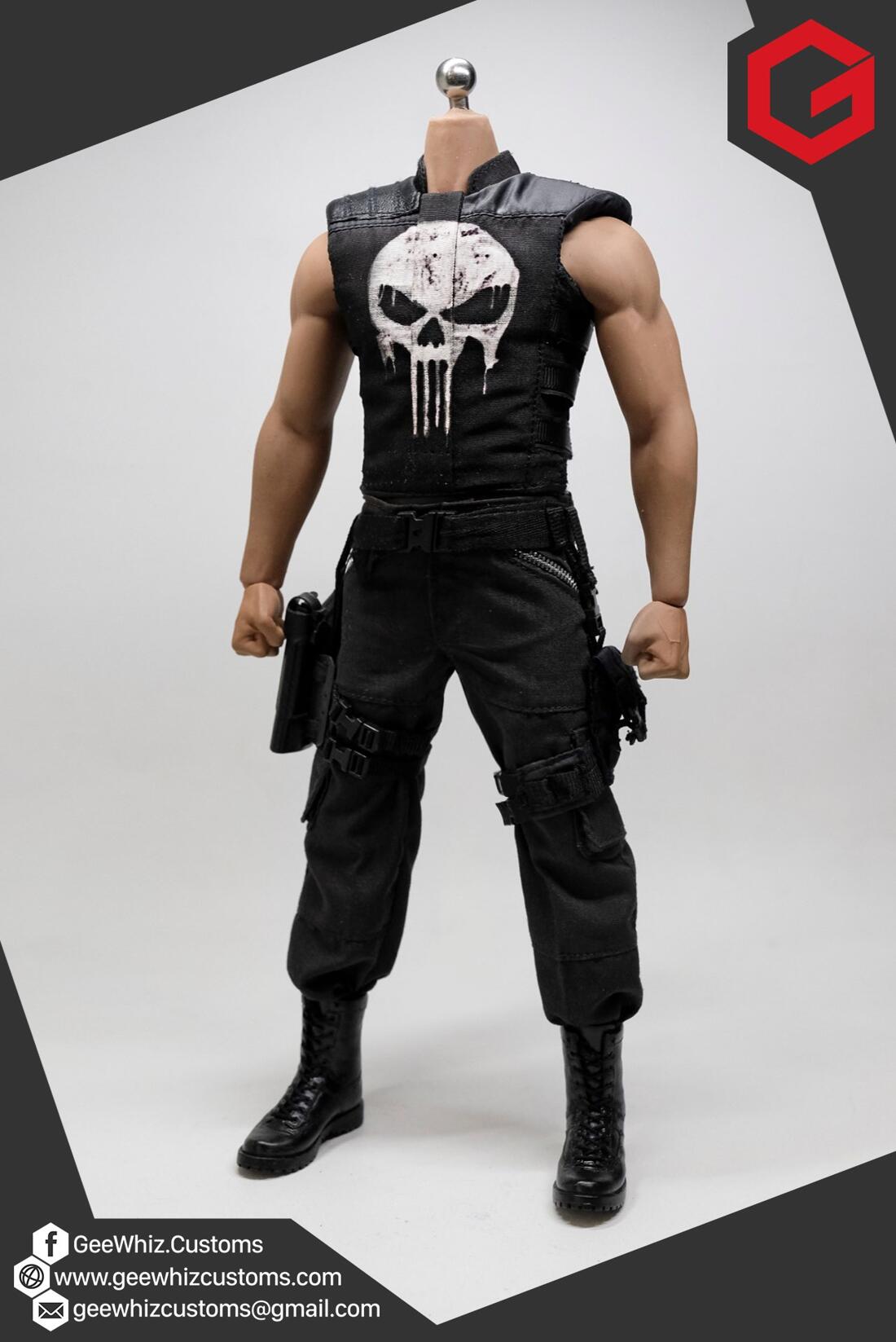 Geewhiz Customs: 1:6 Scale 2004 Punisher's Tactical Vest (Thomas Jane  Version)